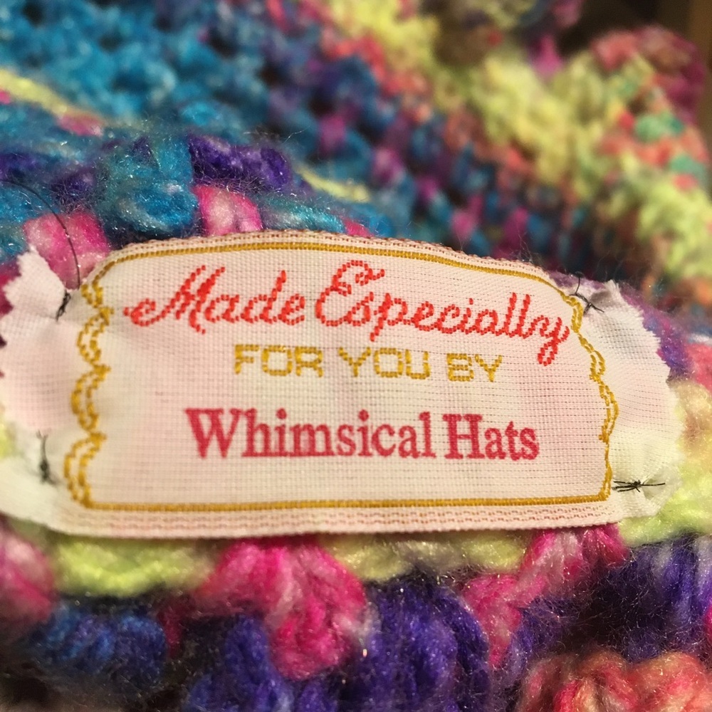 Rainbow crochet hat